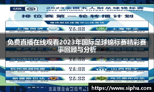 免费直播在线观看2023年国际足球锦标赛精彩赛事回顾与分析